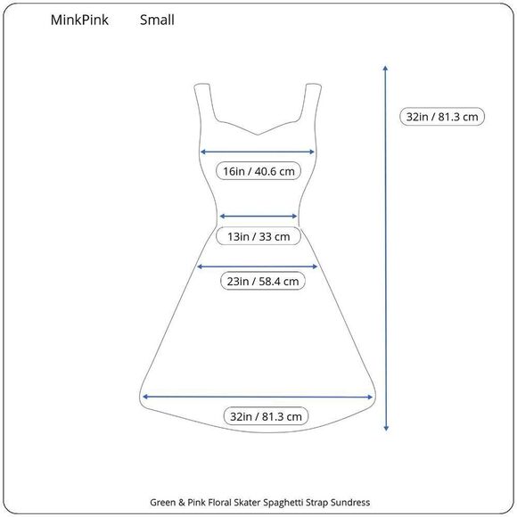 minkpink Spaghetti Strap Floral Skater Dress Small - Picture 16 of 16
